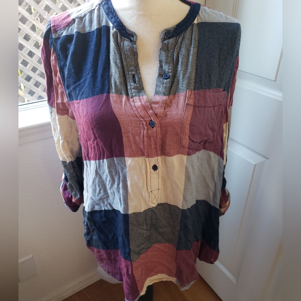 Lucky brand plaid shirt M